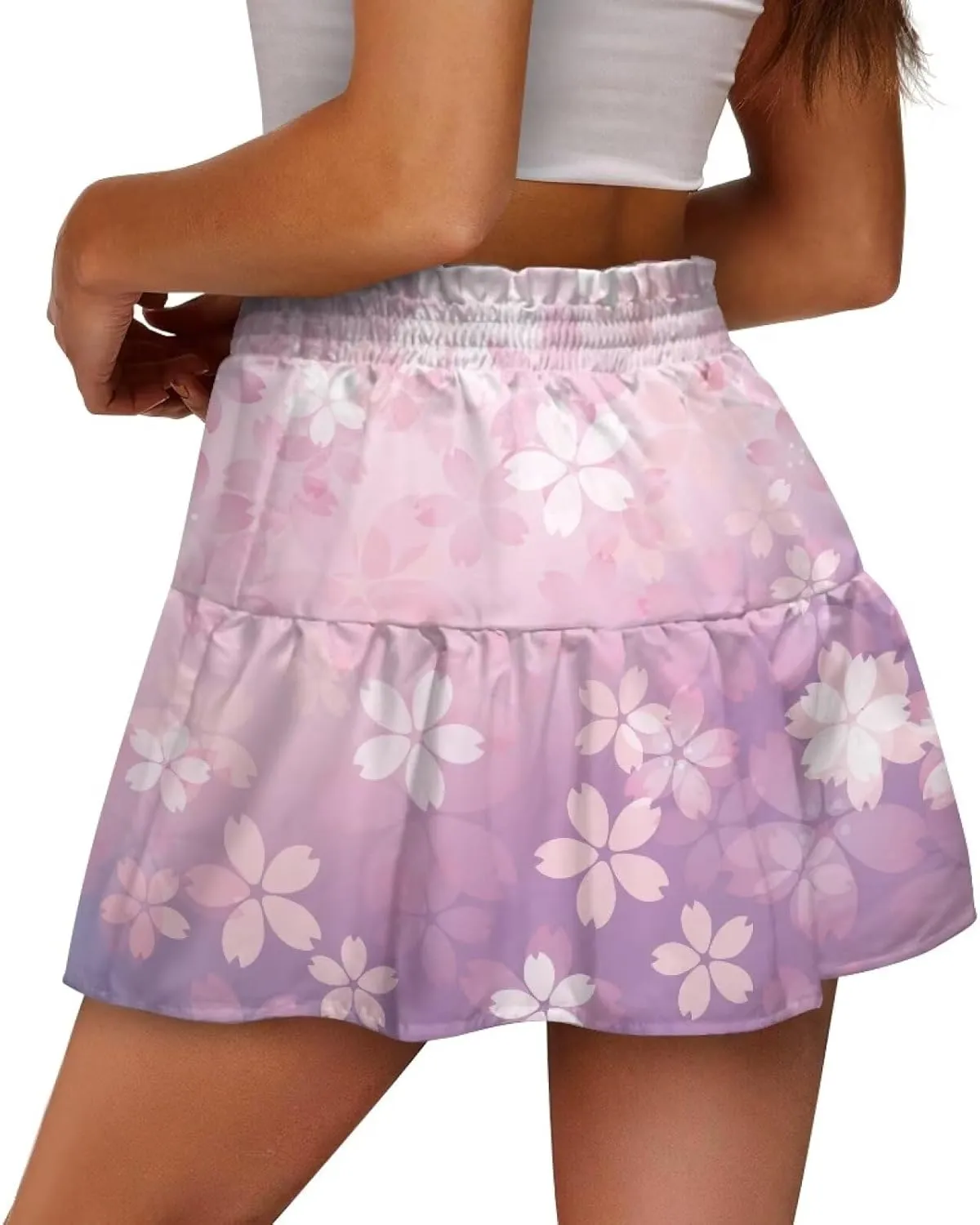 Golf Skirts for Women Tummy Control High Waist Tiered Mini Skirt