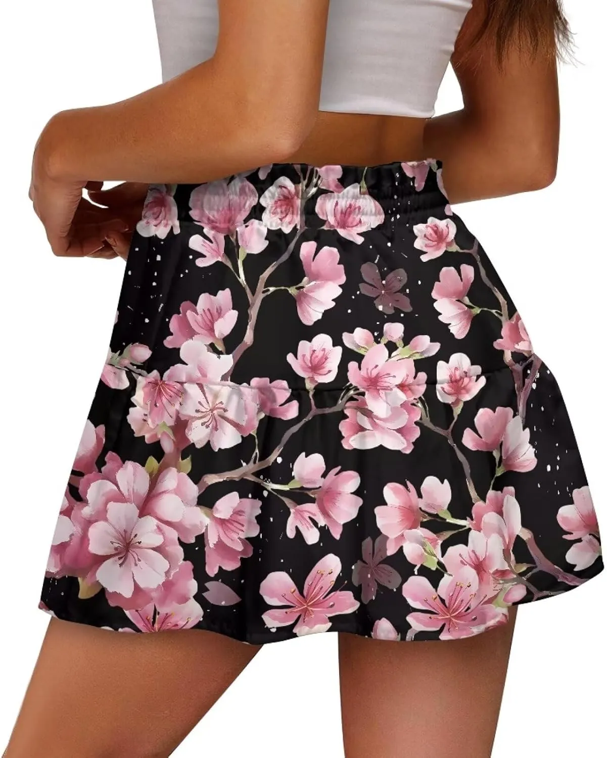 Golf Skirts for Women Tummy Control High Waist Tiered Mini Skirt