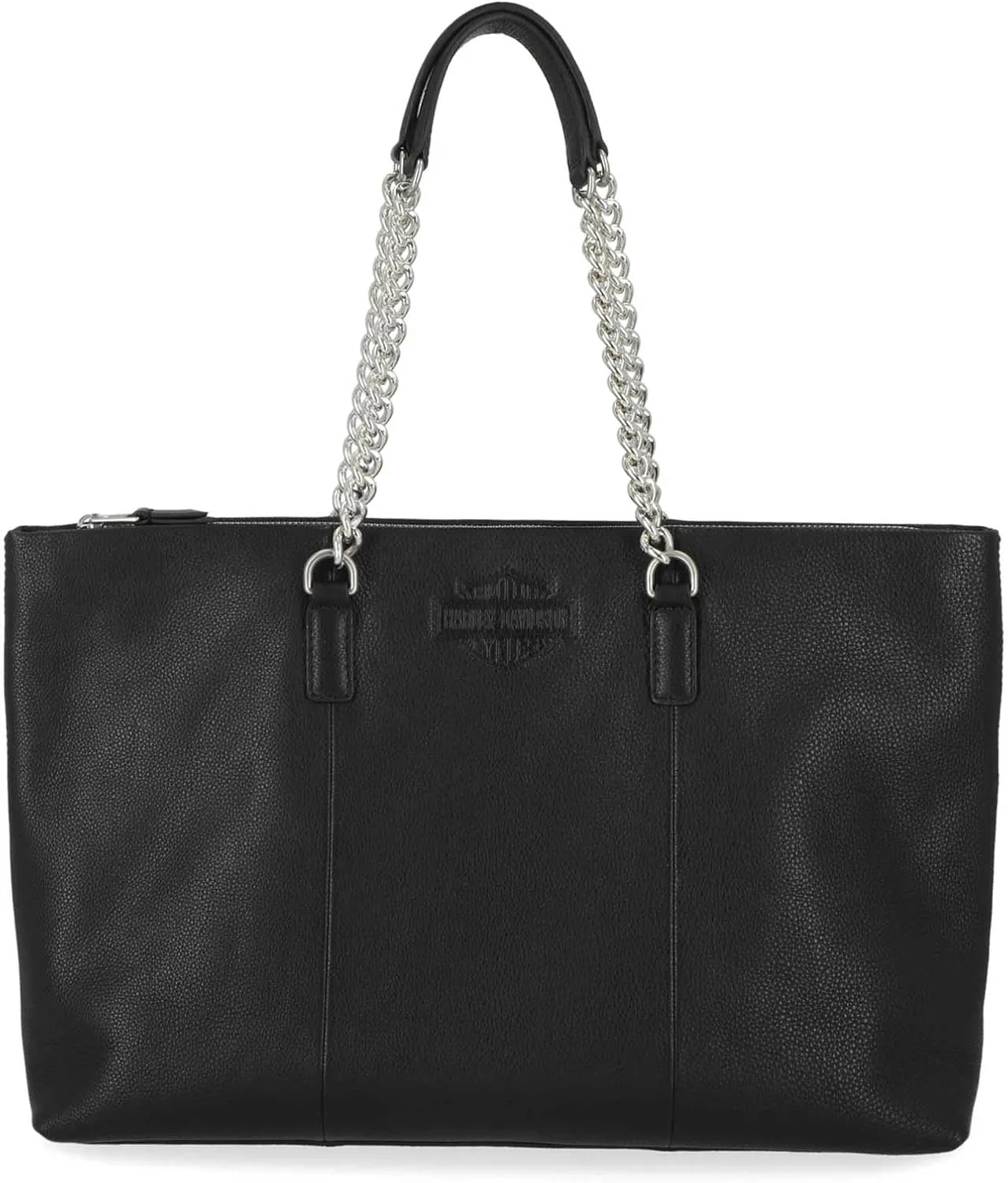Harley-Davidson Women's Bar & Shield Leather Chain Satchel Purse - Black