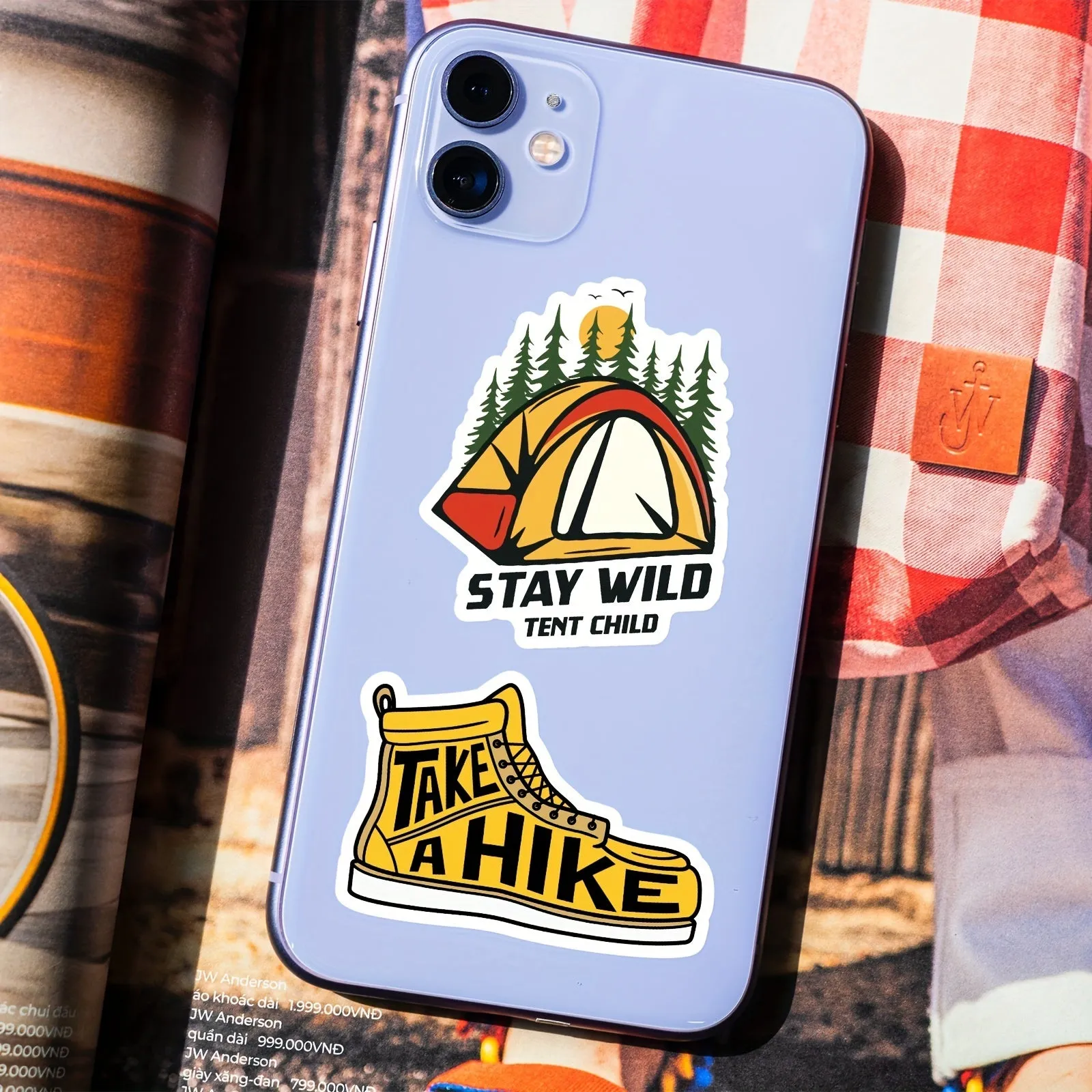 Hiking Adventure Camping Stickers Pack-50pcs For Water Bottle Laptop Cup Car