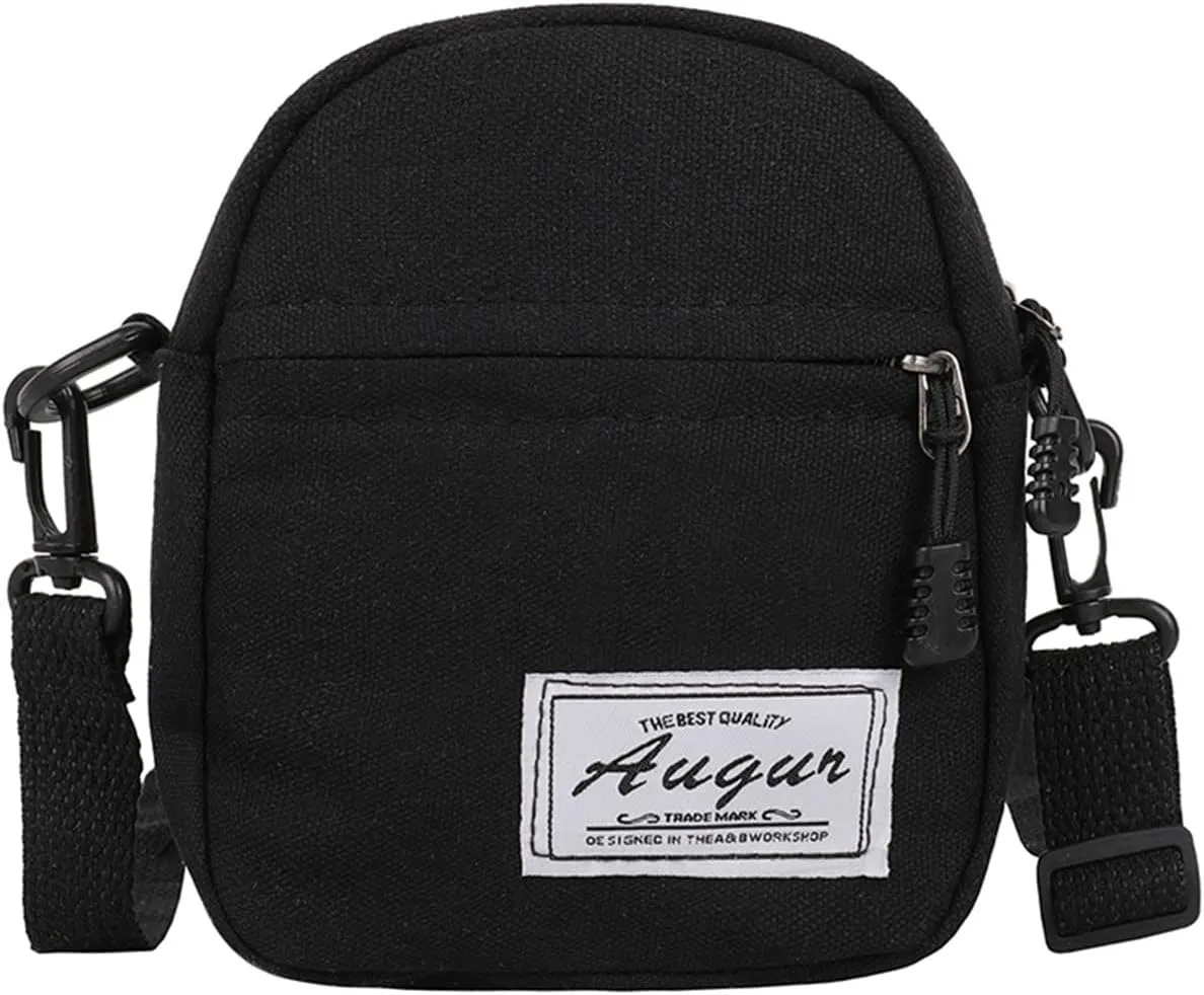 JUMISEE Fashion Canvas Crossbody Purse Small Cell Phone Bag Messenger Bag Handbag for Men Women Kids