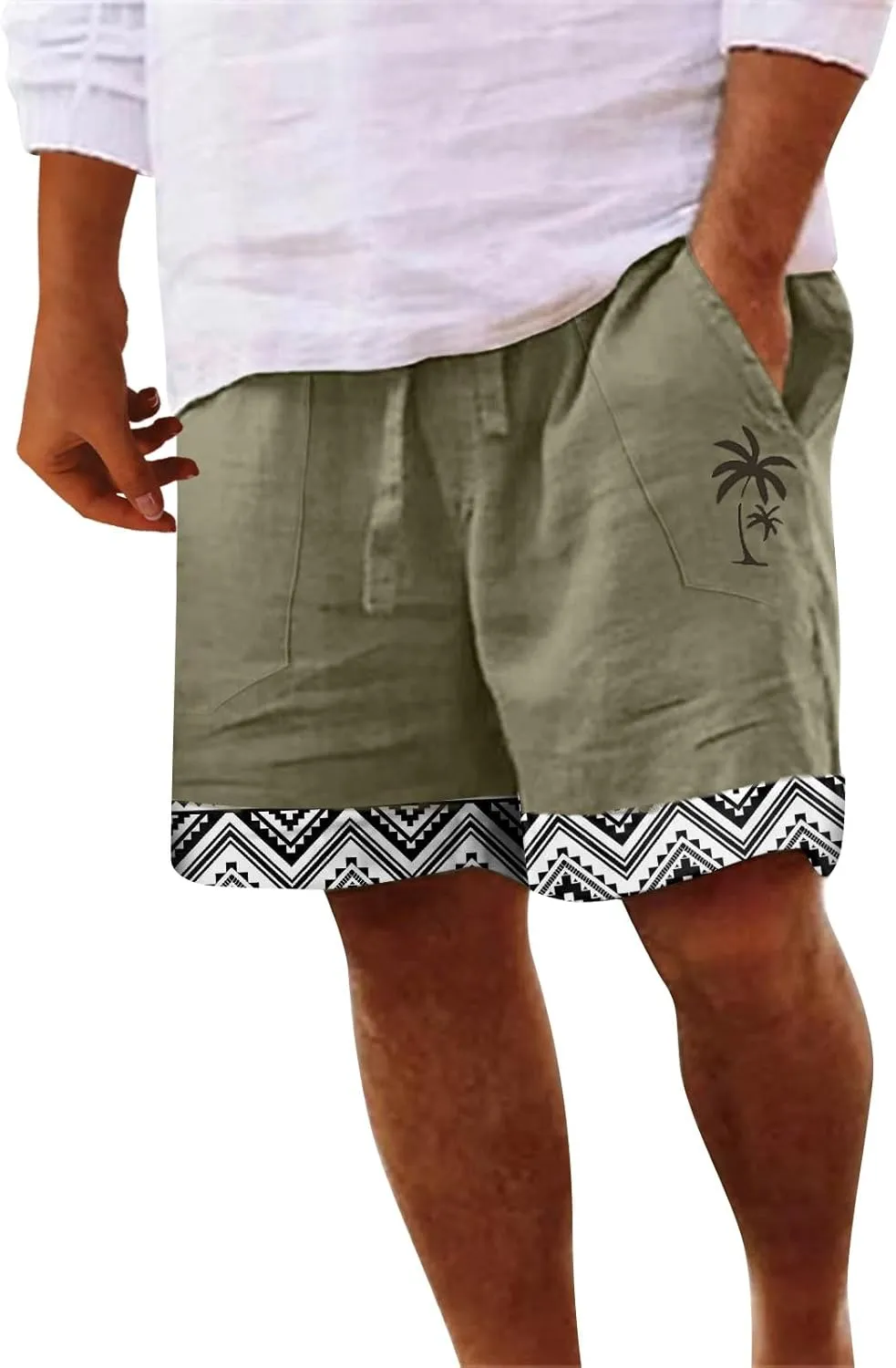 LCMTWX Men's Shorts Leisure and Fitness Sports Plus Size Five Surf Quick Drying Beach Pants Shorts Carpenter Shorts 7 Inch