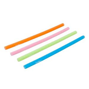 LEXNGO: Silicone Resealable Reusable Straws - Pack Of 4 (22cml)