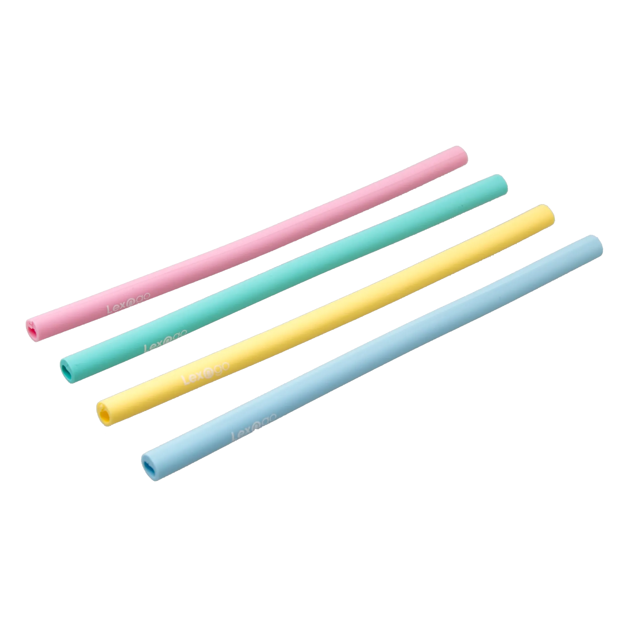 LEXNGO: Silicone Resealable Reusable Straws - Pack Of 4 (22cml)
