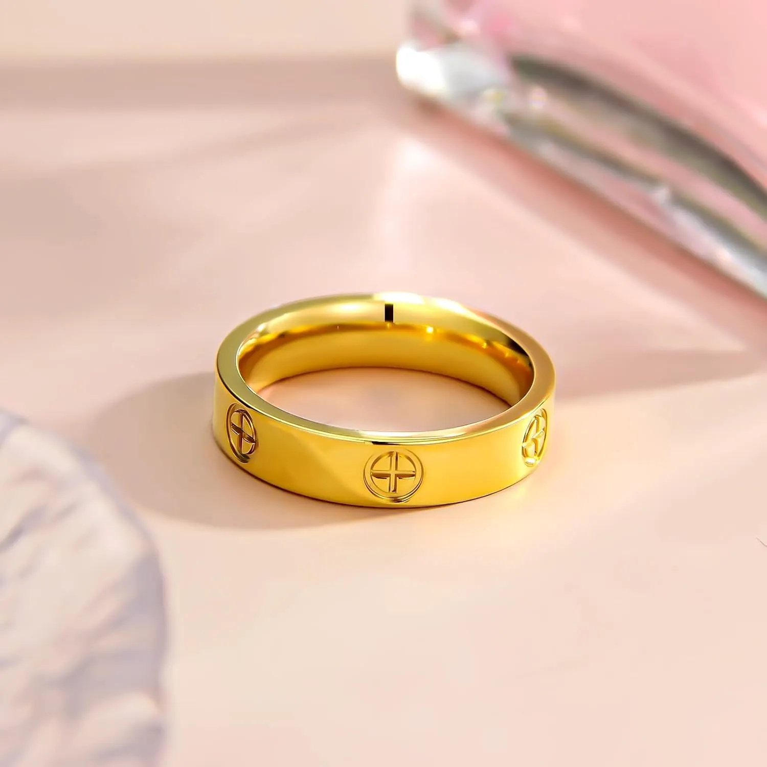 Love Promise Gold Ring for Women: Dainty Stainless Steel Ring Cubic Zirconia Wedding Band Engagement CZ Friendship Rings 18K Gold Silver Rose Gold Plated Birthday Gifts Dainty CZ Jewelry Size 5 6 7 8 9 10