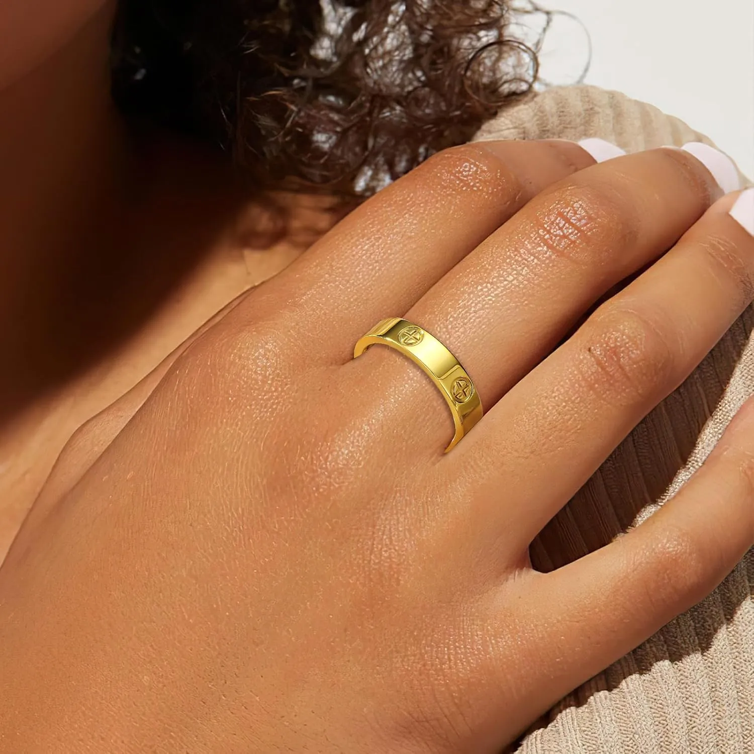 Love Promise Gold Ring for Women: Dainty Stainless Steel Ring Cubic Zirconia Wedding Band Engagement CZ Friendship Rings 18K Gold Silver Rose Gold Plated Birthday Gifts Dainty CZ Jewelry Size 5 6 7 8 9 10