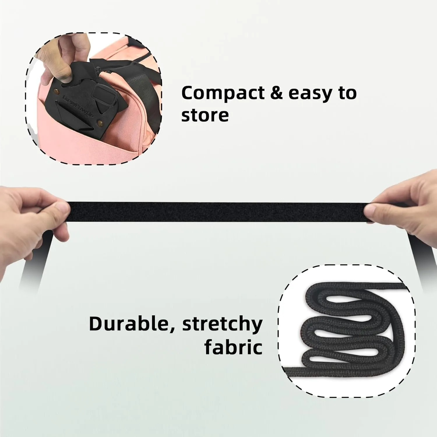 Luggage Straps for Suitcases,Luggage Straps Bag Bungees,Adjustable TSA-Approved  High Elastic Suitcase Belt for Securing Carry-On(1 Pack Black)