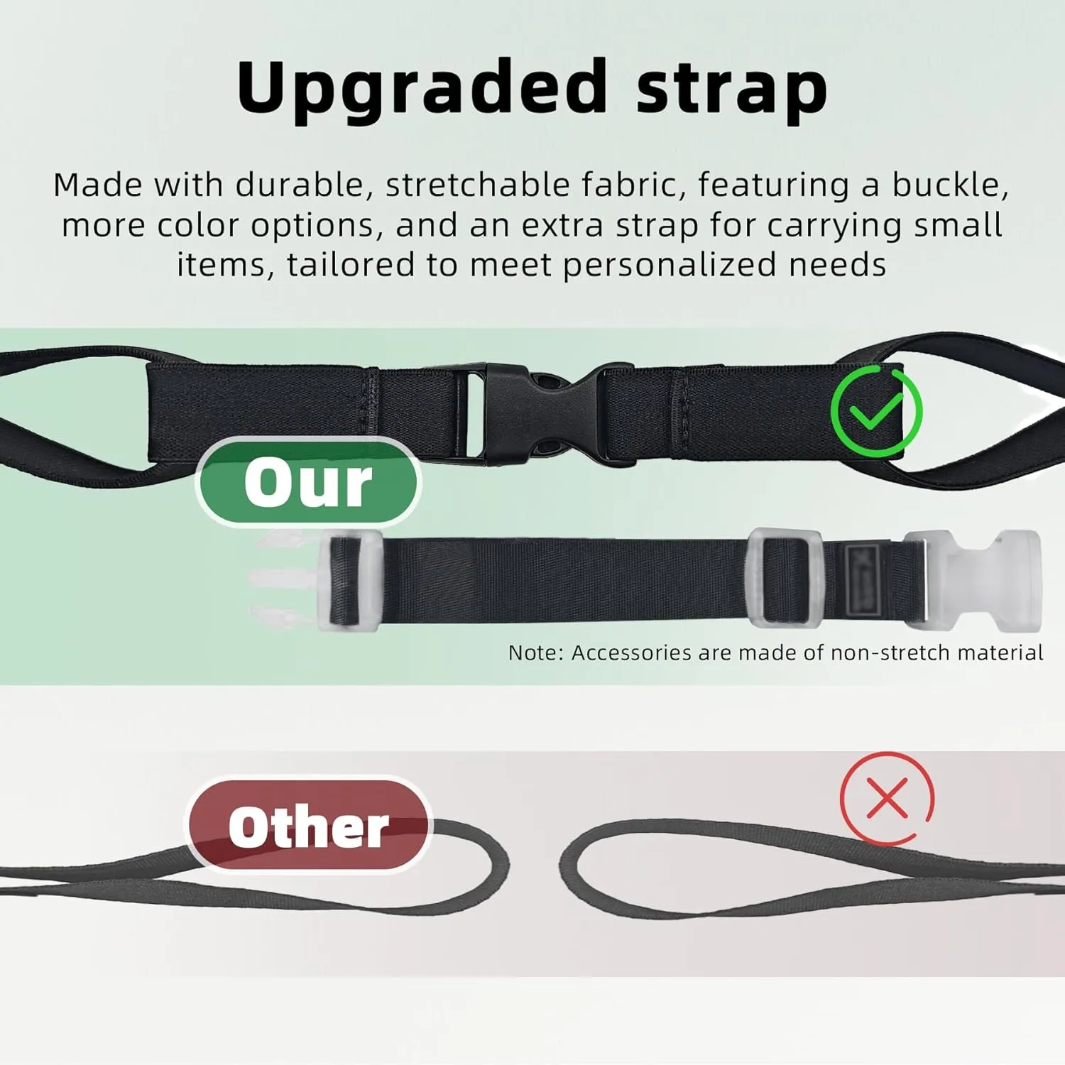 Luggage Straps for Suitcases,Luggage Straps Bag Bungees,Adjustable TSA-Approved  High Elastic Suitcase Belt for Securing Carry-On(1 Pack Black)