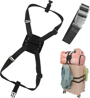 Luggage Straps for Suitcases,Luggage Straps Bag Bungees,Adjustable TSA-Approved  High Elastic Suitcase Belt for Securing Carry-On(1 Pack Black)
