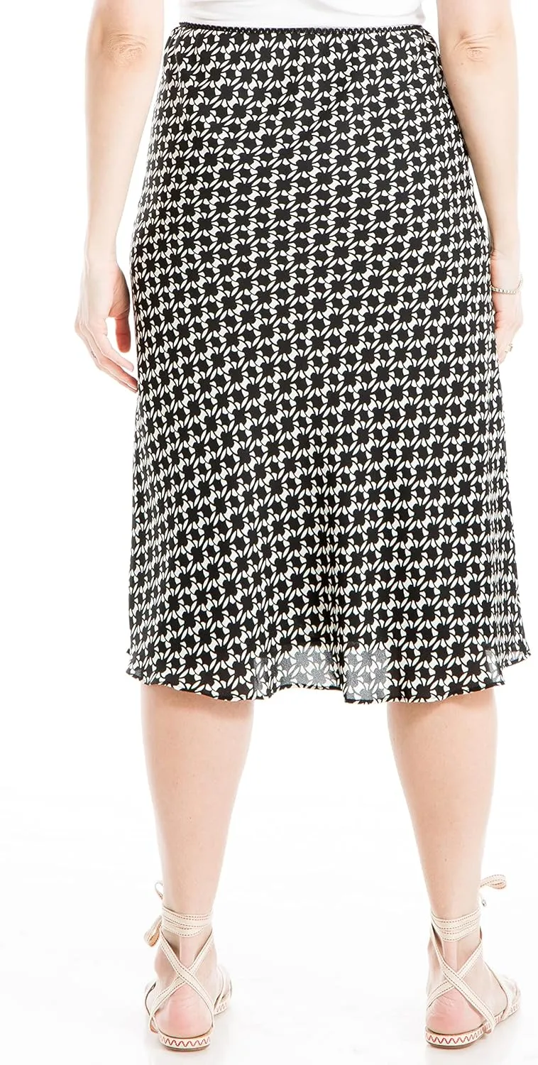 Max Studio Women's Bias Printed Skirt