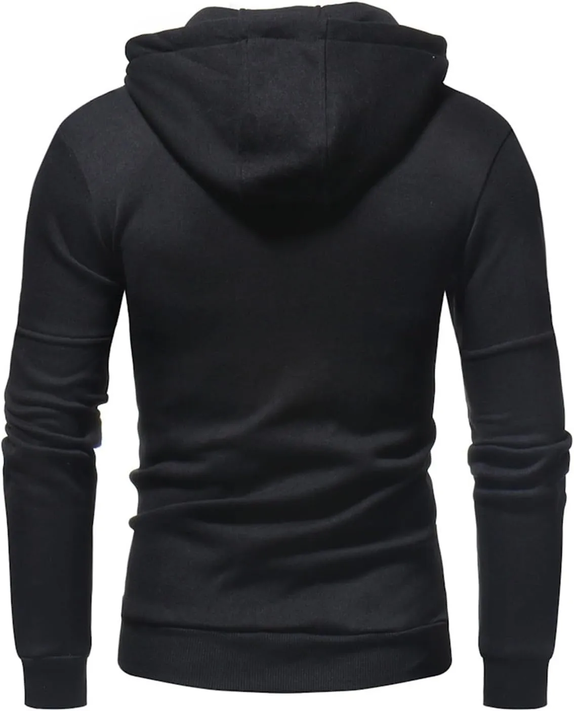 Mens' Autumn Winter Long Sleeve Zipper Hooded Sweatshirt Cardigan Tops Hoodies for Men with Zip Pockets Lightweight
