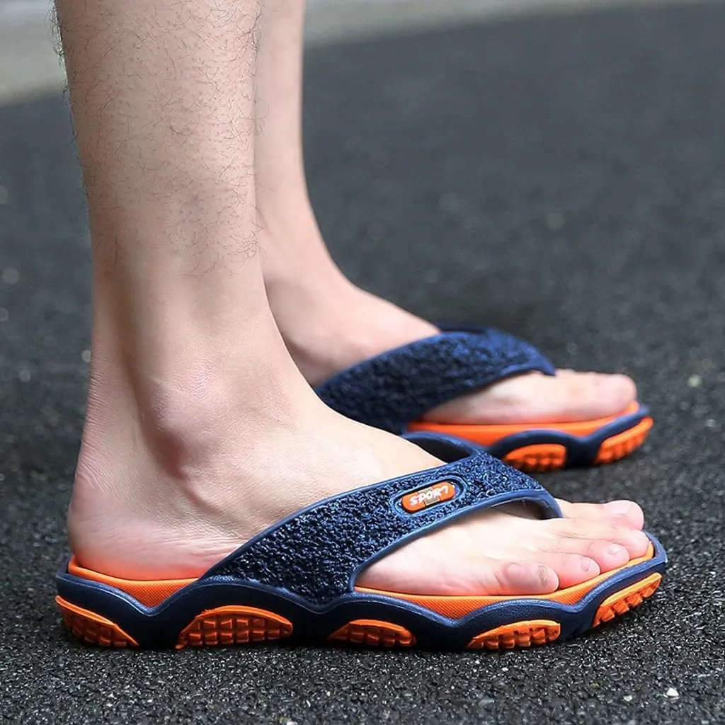 Men's Fashion Spliced Soft Soled Flip Flops for Casual Outdoor Beach Flip Flops for Men Sandals
