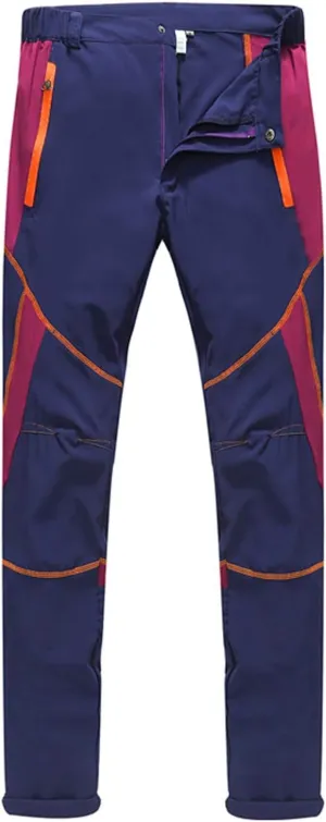 Mens Hiking Pants Waterproof Slim Fit Quick Dry Lightweight Athletic Fit Pants Outdoor Windbreaker Trousers Belts