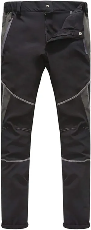 Mens Hiking Pants Waterproof Slim Fit Quick Dry Lightweight Athletic Fit Pants Outdoor Windbreaker Trousers Belts