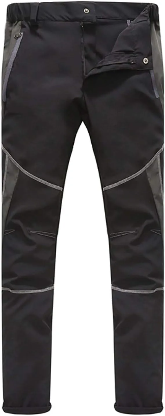 Mens Hiking Pants Waterproof Slim Fit Quick Dry Lightweight Athletic Fit Pants Outdoor Windbreaker Trousers Belts