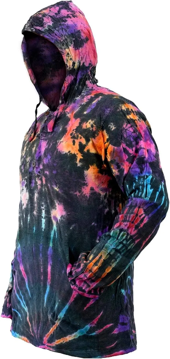 Mens Tie Dye Hoodie Shirt