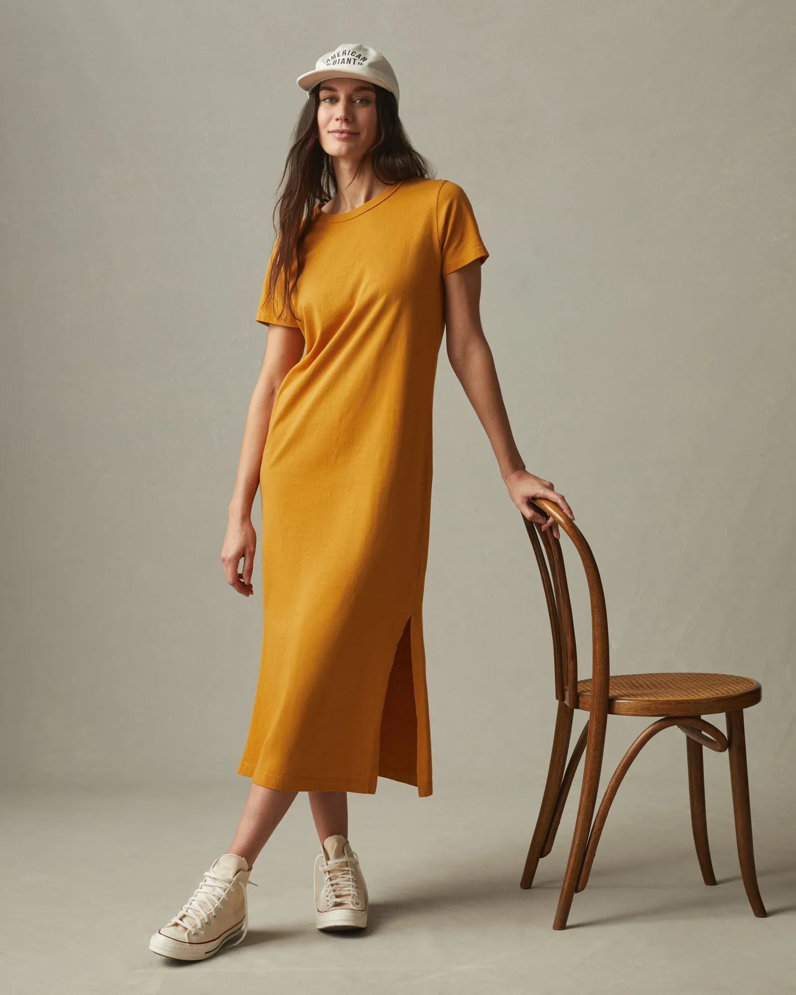 Midi Tee Dress - Inca Gold