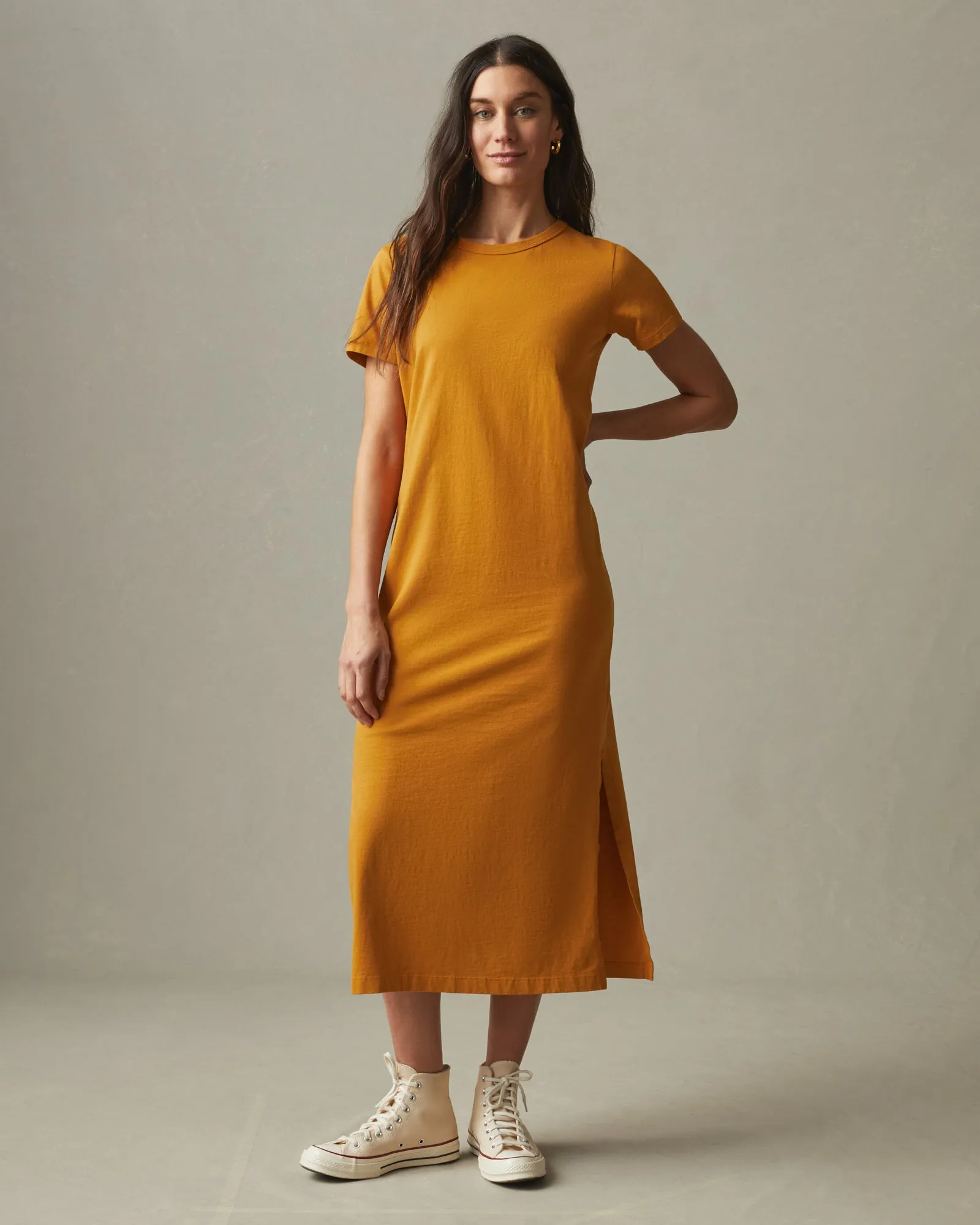 Midi Tee Dress - Inca Gold