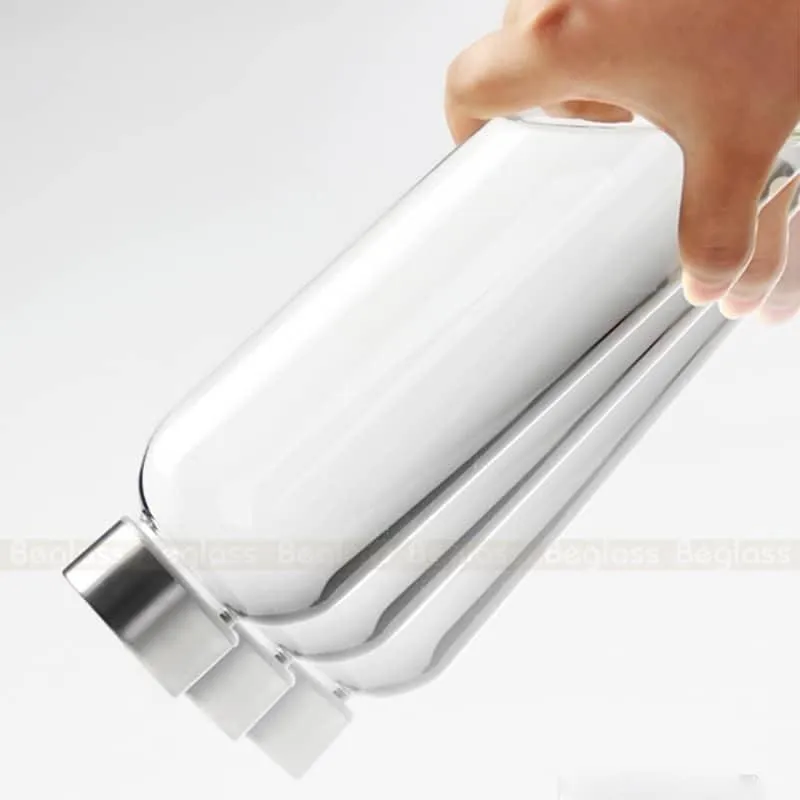 Minimalist Style Glass Sport Water Bottle