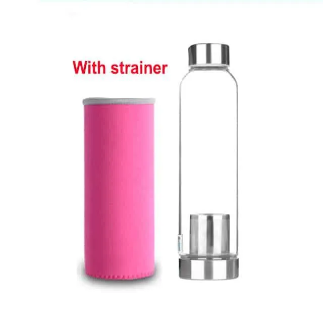 Minimalist Style Glass Sport Water Bottle