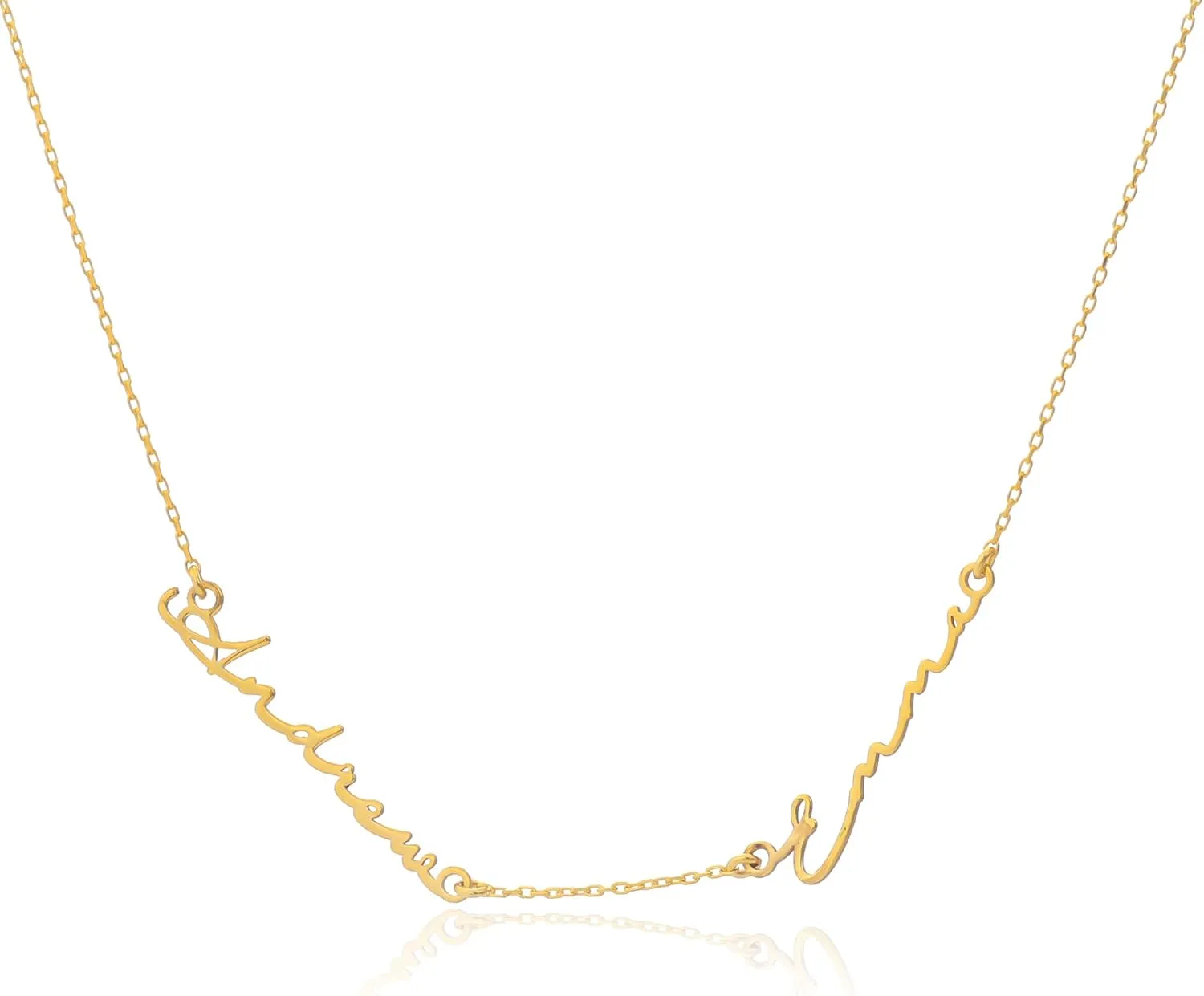 Multiple Name Necklace 1-6 Personalized Pendant, 925 Sterling Silver Gold Plated Custom Name Necklace, 3 Name Necklaces for Women Jewelry Gift for Mom Mother Mothers Day Christmas Birthday