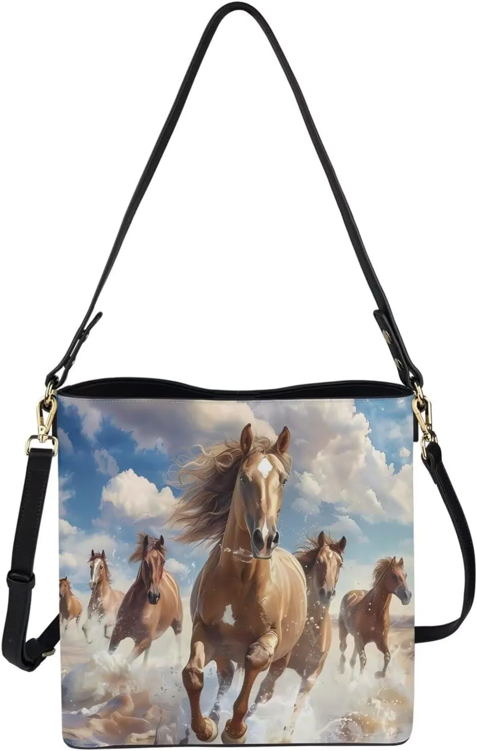 Mumeson Women's Shoulder Handbags Leather Bucket Bag Hobo Tote Bag Designer Clutch Purse Satchel Handbag with Zipper Closure