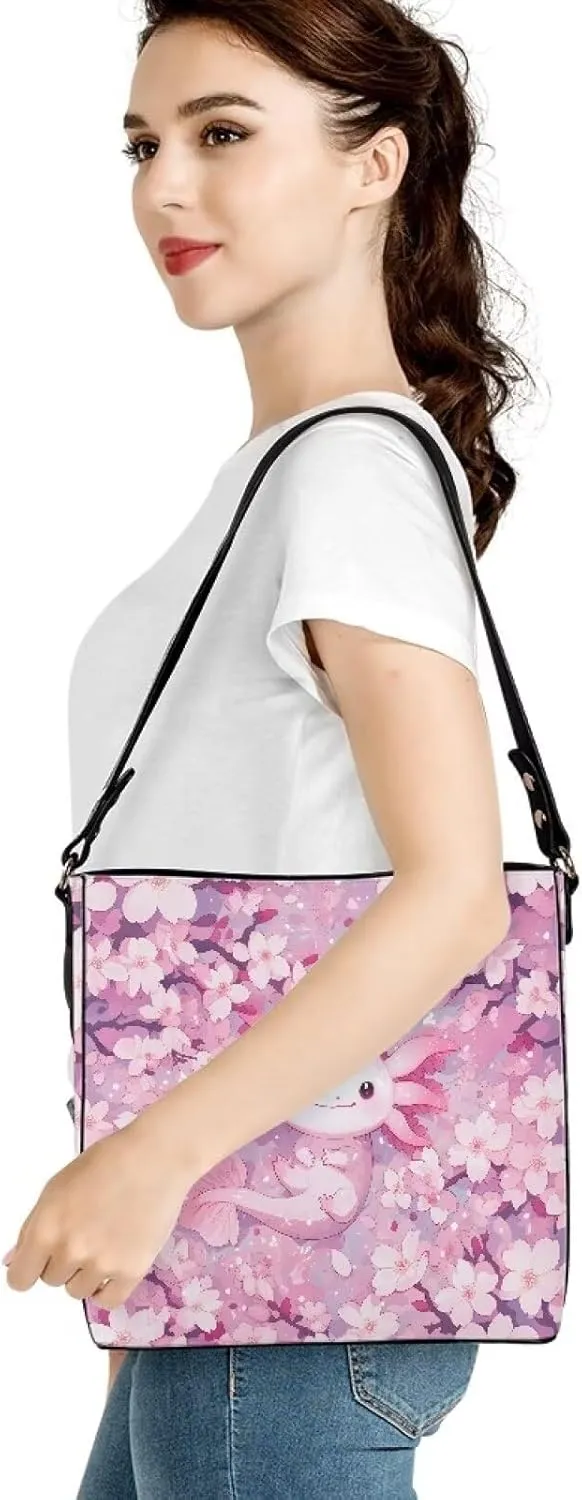 Mumeson Women's Shoulder Handbags Leather Bucket Bag Hobo Tote Purse Bags Large Designer Satchel Handbag with Zipper Closure