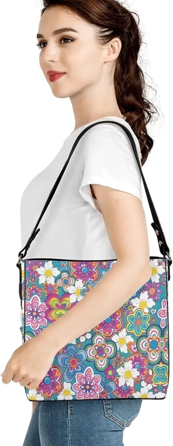 Mumeson Women's Shoulder Handbags Leather Bucket Bag Hobo Tote Purse Bags Large Designer Satchel Handbag with Zipper Closure