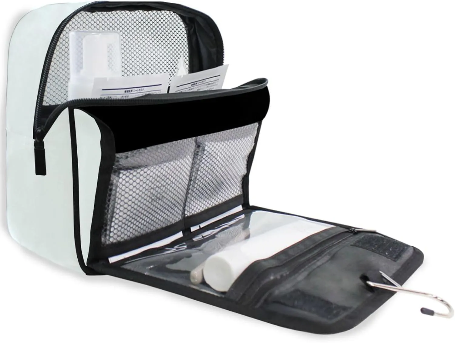 ODAWA Mint Cream Toiletry Bag Large Capacity Makeup Organizer Spacious Toiletry Bag for Women and Men
