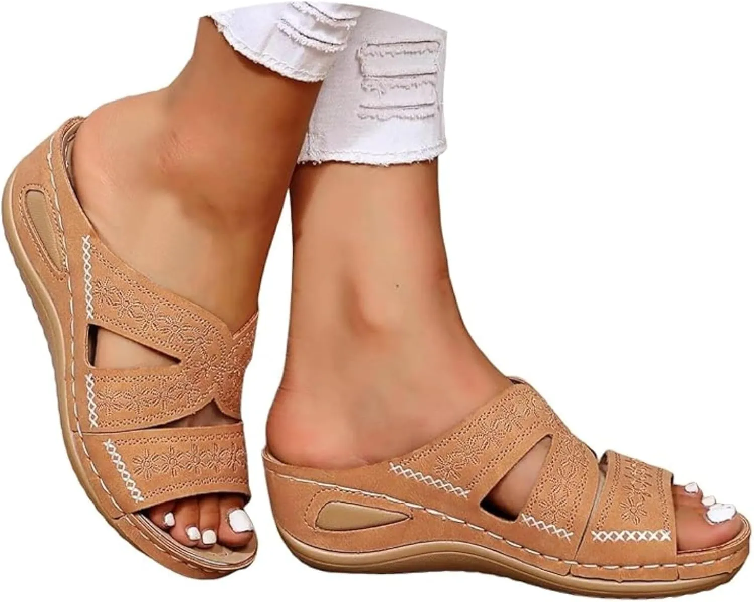 Orthopedic Sandals for Women Dressy Summer Comfortable Sandals with Arch Support Wedge Sandals Flip Flops Sandals