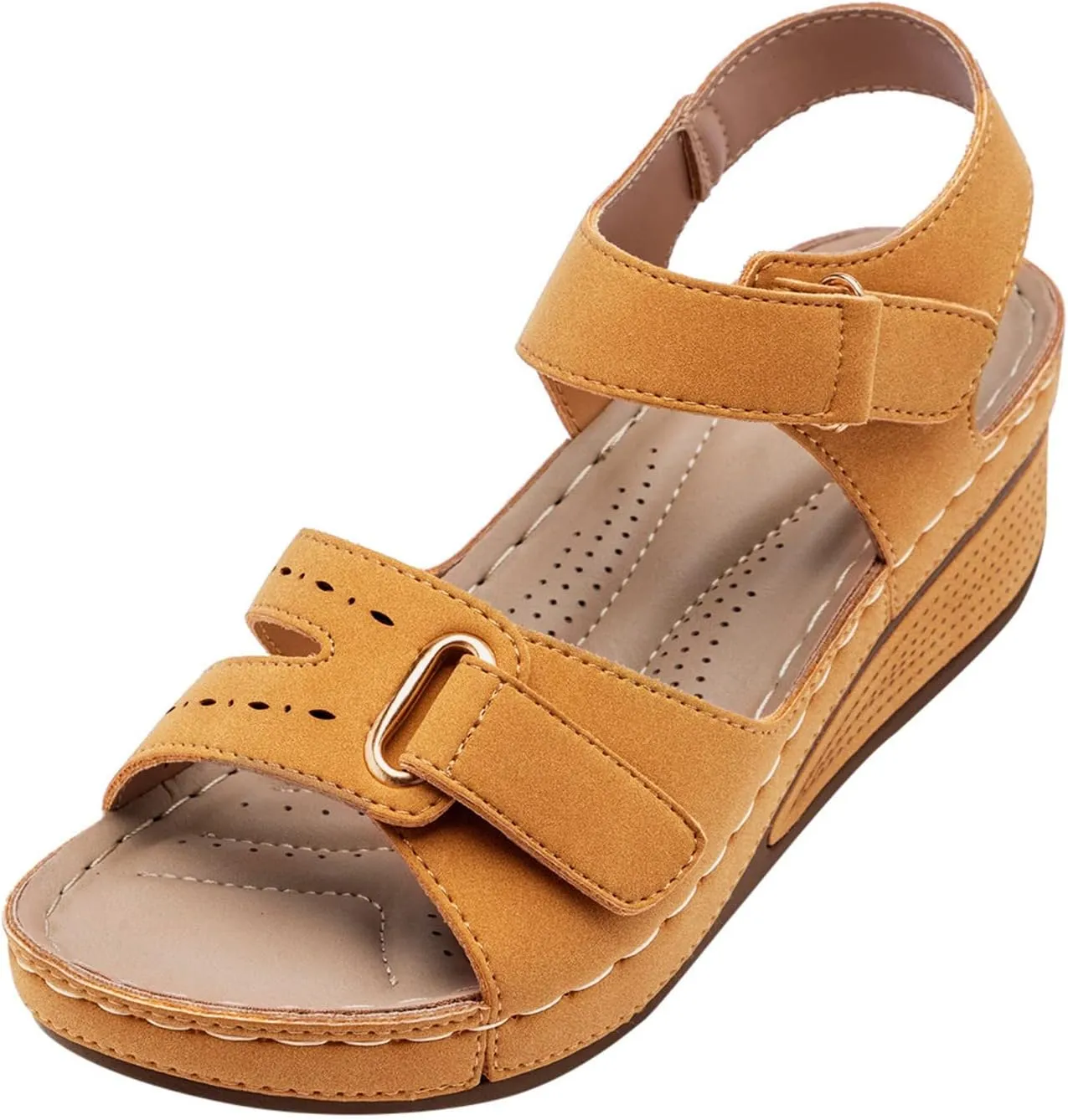 Orthopedic Sandals for Women Dressy Summer Comfortable Walking Sandals with Arch Support Wedge Sandals Casual Shoes