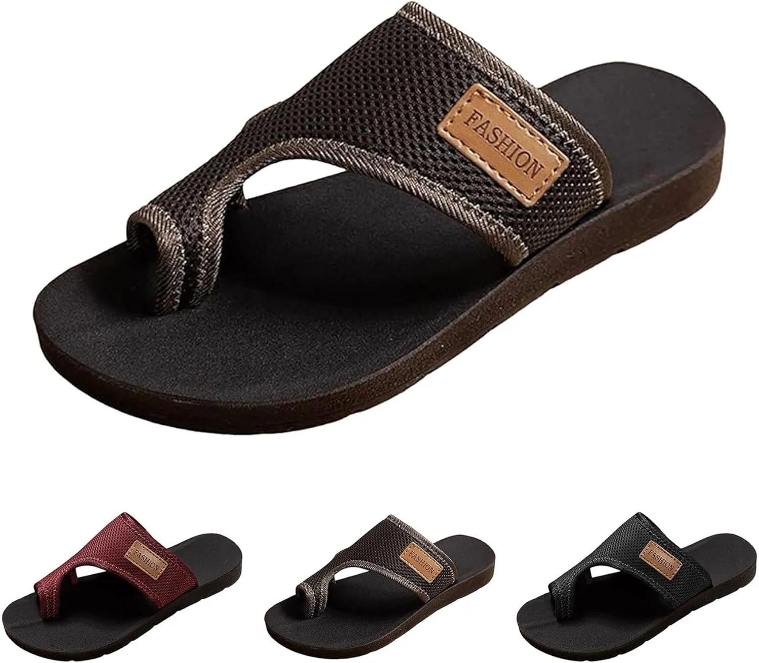 Orthopedic Sandals for Women,Women's Hollow Mesh Slide Sandals with Arch Support Comfortable Beach Sandals Flip Flops