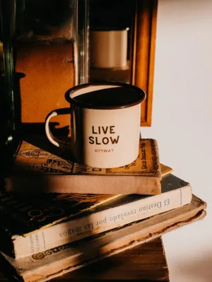 Ottway The Label "Live Slow" Enamel Camp Mug
