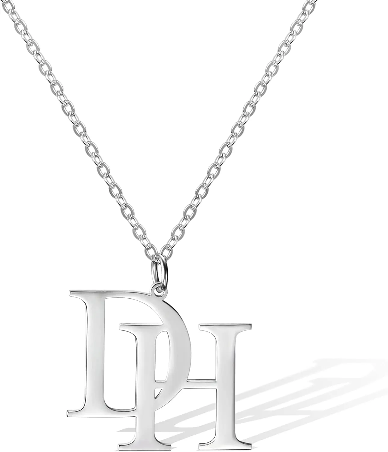 Personalized Two Initials Necklace Gift for Women Lover Best Friend Minimalist Double Letters Pendant Custom 2 Initial Couple Necklace Jewelry for Her