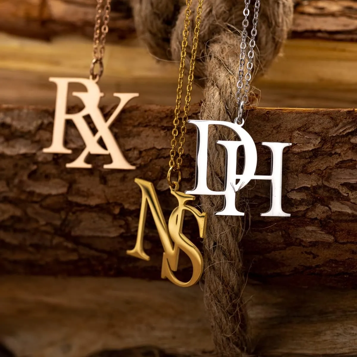 Personalized Two Initials Necklace Gift for Women Lover Best Friend Minimalist Double Letters Pendant Custom 2 Initial Couple Necklace Jewelry for Her
