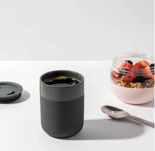 Porter Portable Mug (Ceramic, Charcoal - 16 oz)