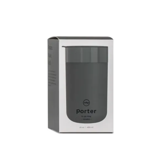 Porter Portable Mug (Ceramic, Charcoal - 16 oz)