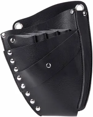 PU Leather Barber Hair Scissor Bag Hairdressing Holster Pouch Holder Case Rivet Clips Bag with Waist Shoulder Belt Hair Tool