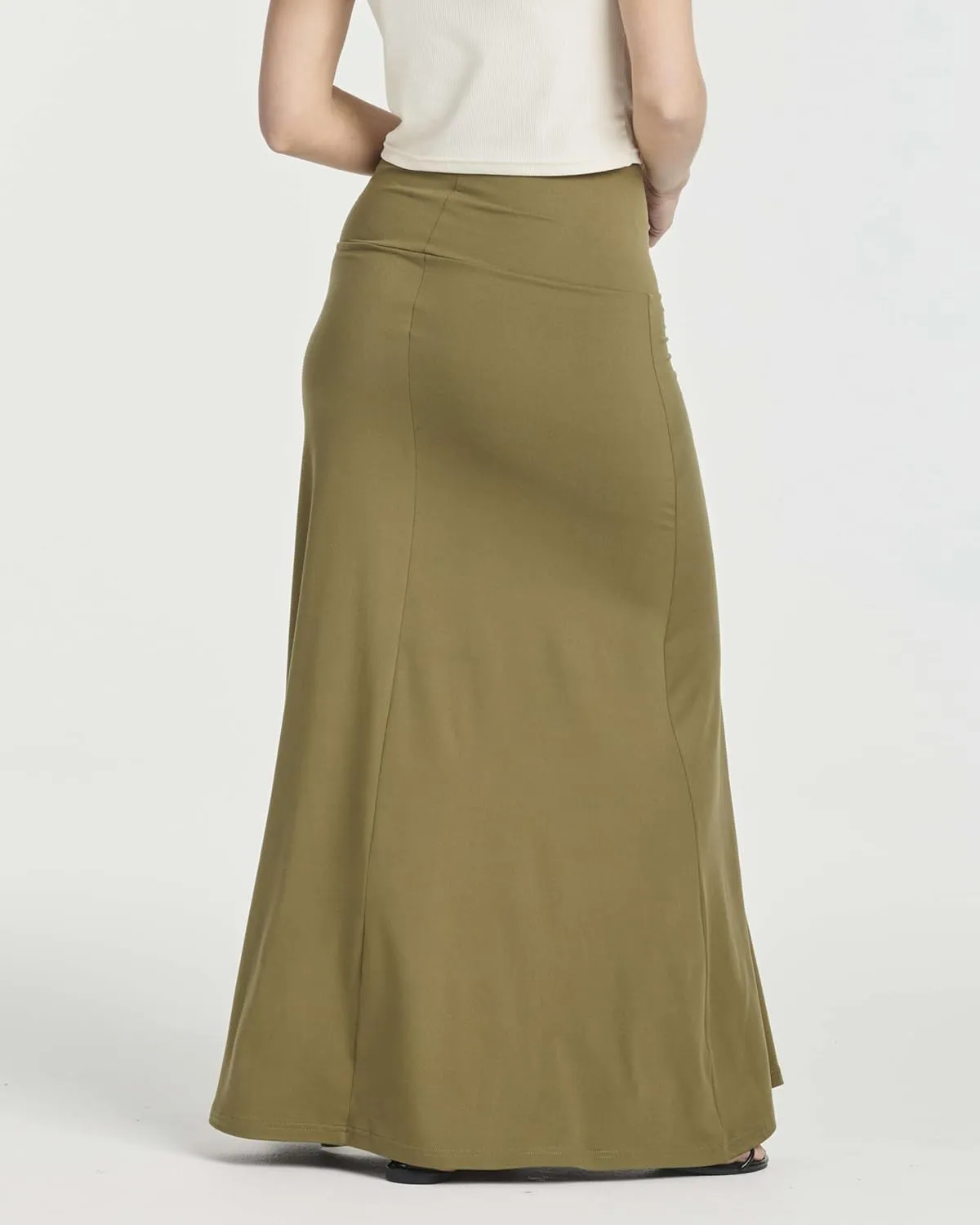 Real Essentials 3 Pack: Women's Ultra-Soft Flowy Maxi High Waisted Long Skirts (Available in Plus Size)