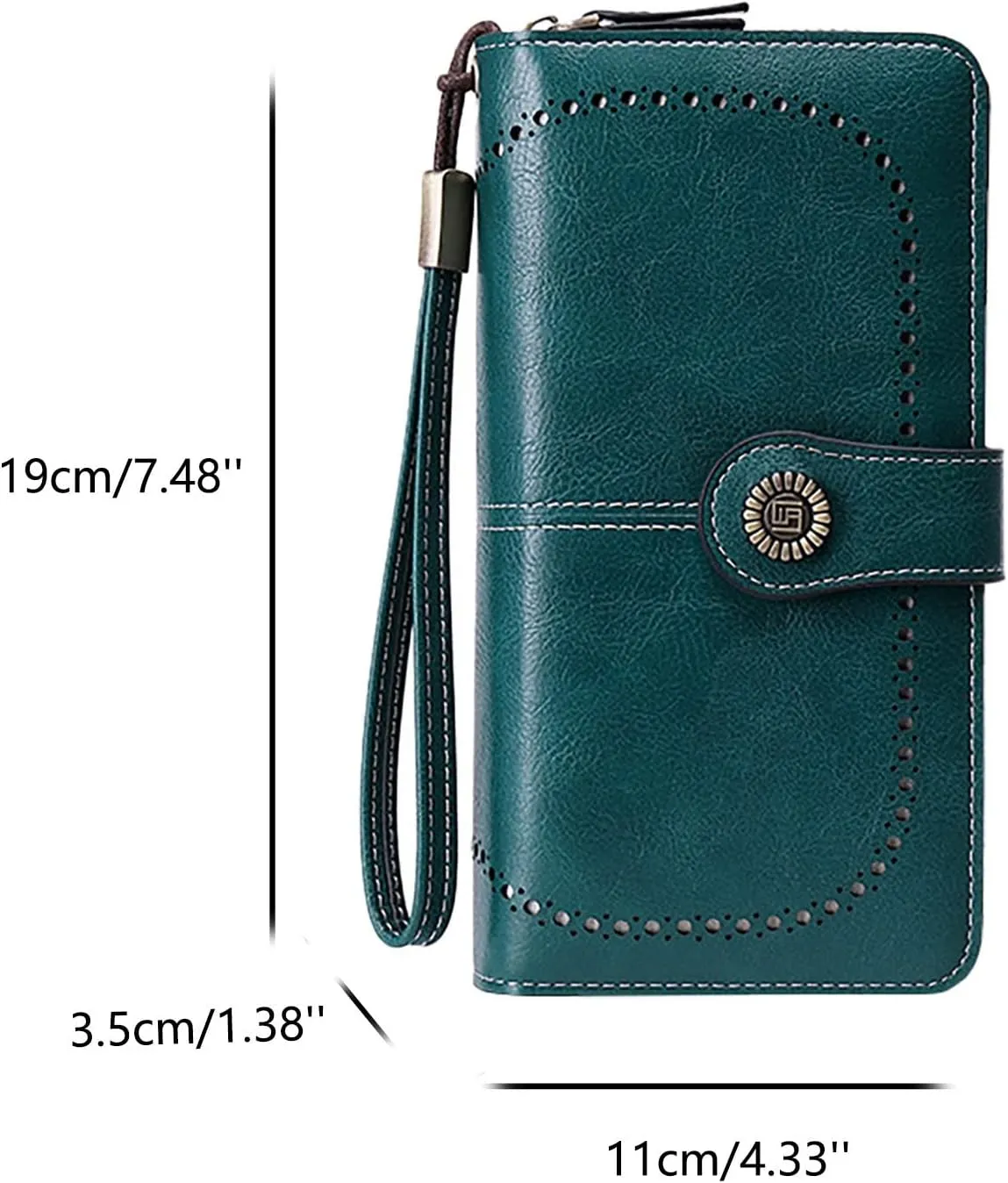 Rfid Wallet Women,Leather Wallet Wristlet for Women,Large Capacity Rfid Blocking Zip Around Bifold Clutch Purses Credit Card Wallet,Travel Wallet for Girls Mom Women Ladies, Black