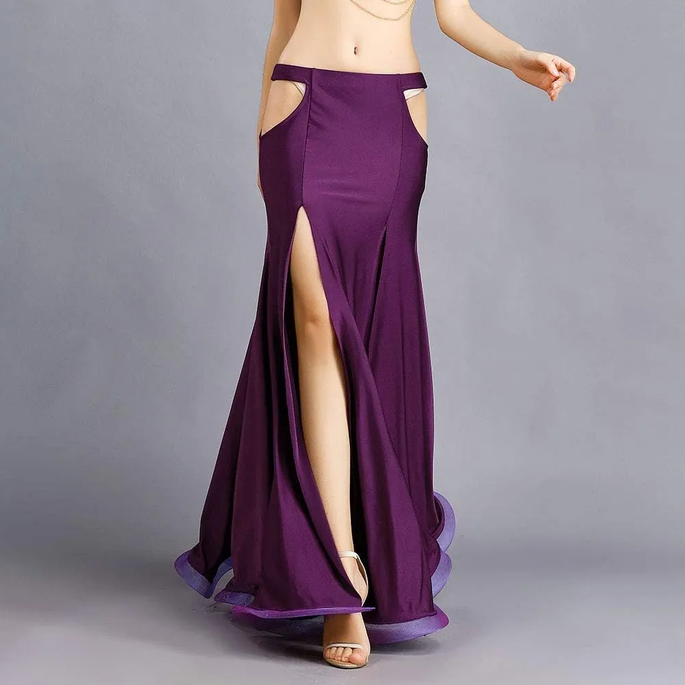 ROYAL SMEELA Belly Dance Costume for Women Belly Dancing Skirts Maxi Fishtail Mermaid Skirt Dress Bellydance Dancer Outfit