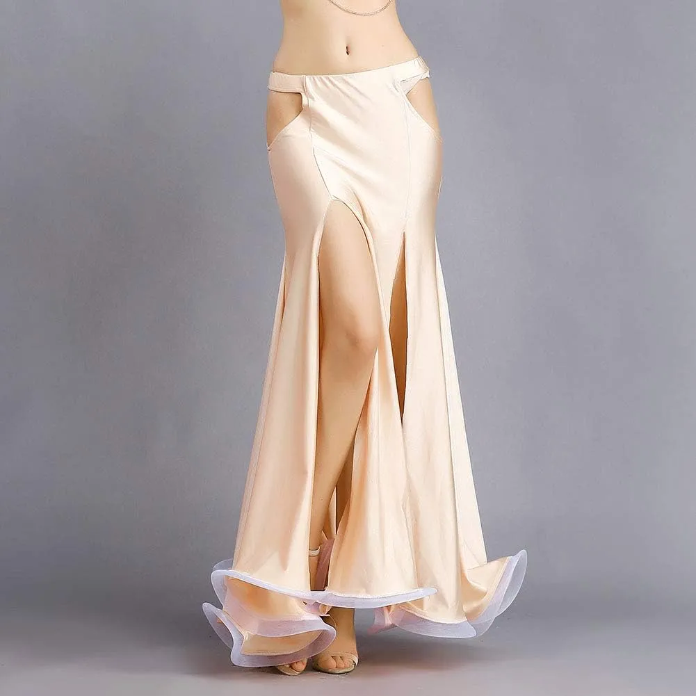 ROYAL SMEELA Belly Dance Costume for Women Belly Dancing Skirts Maxi Fishtail Mermaid Skirt Dress Bellydance Dancer Outfit