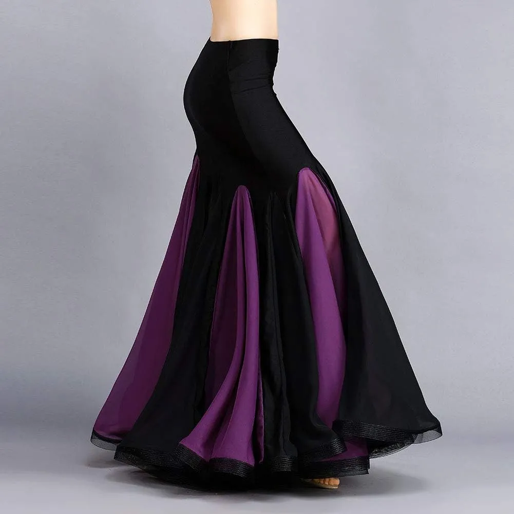 ROYAL SMEELA Belly Dance Costume for Women Chiffon Belly Dancing Skirts Maxi Fishtail Skirt Ruffle Mermaid Skirt Dress Outfit