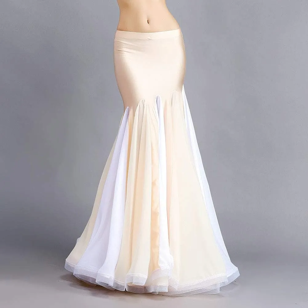 ROYAL SMEELA Belly Dance Costume for Women Chiffon Belly Dancing Skirts Maxi Fishtail Skirt Ruffle Mermaid Skirt Dress Outfit