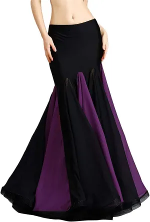 ROYAL SMEELA Belly Dance Costume for Women Chiffon Belly Dancing Skirts Maxi Fishtail Skirt Ruffle Mermaid Skirt Dress Outfit