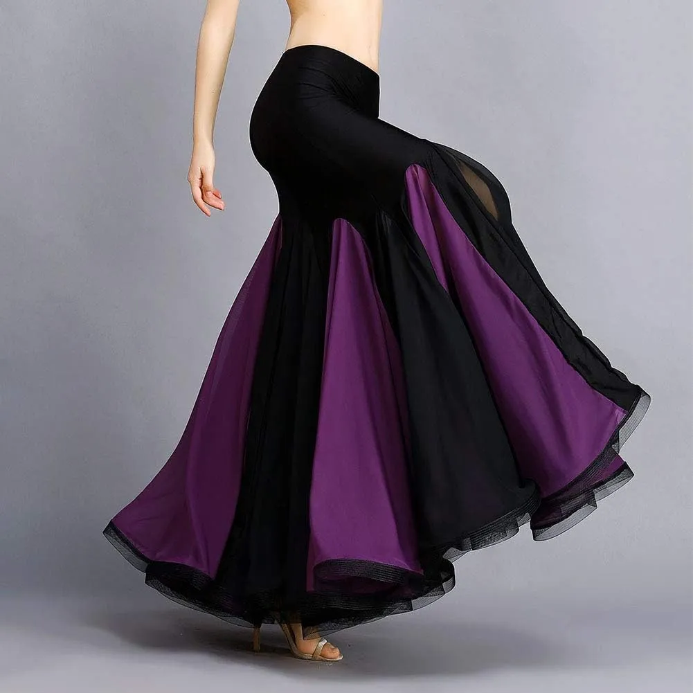 ROYAL SMEELA Belly Dance Costume for Women Chiffon Belly Dancing Skirts Maxi Fishtail Skirt Ruffle Mermaid Skirt Dress Outfit
