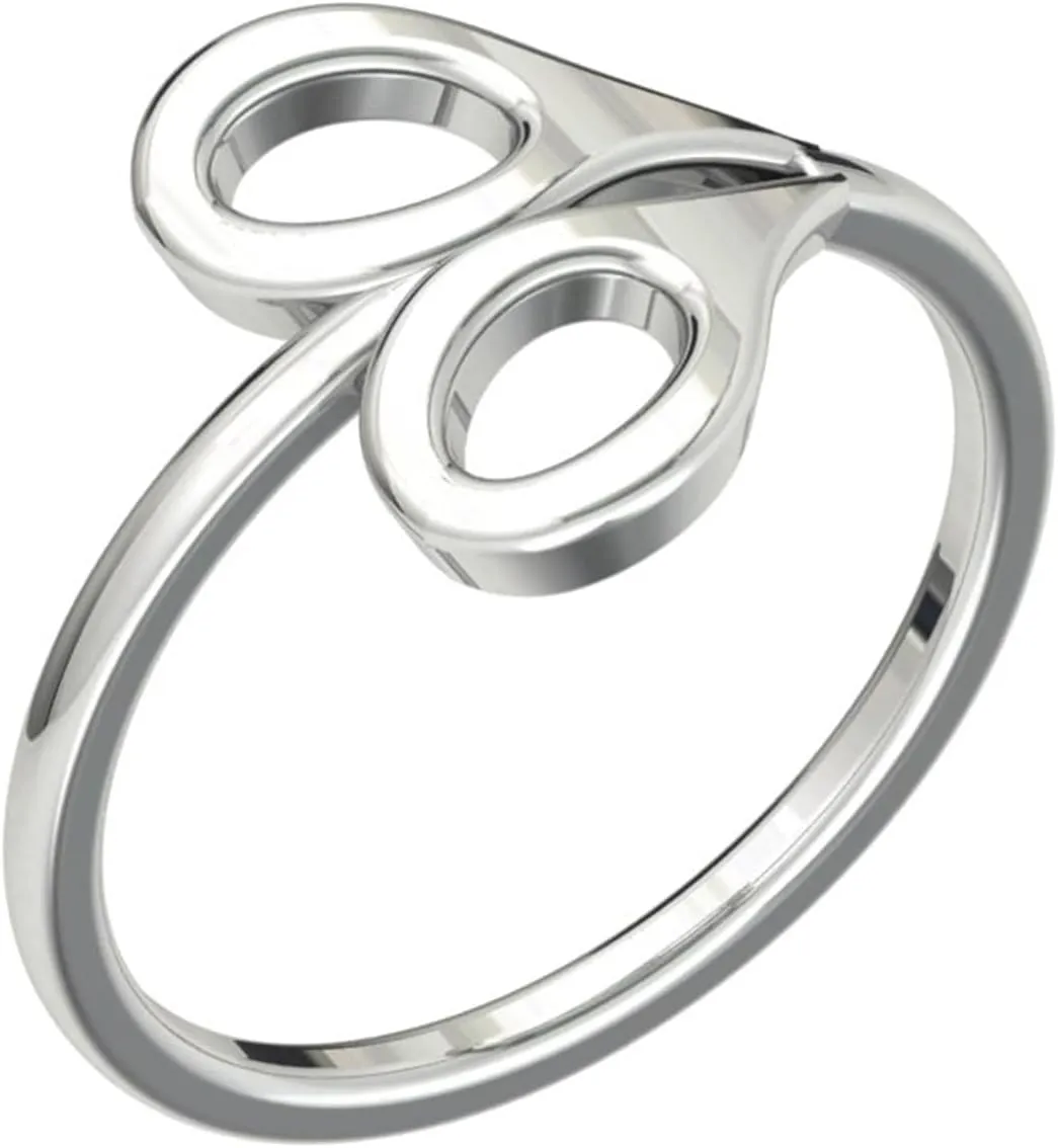 Scissor Gold Ring, Scissor Stacking Ring, 925 Sterling Silver Finishes, Midi Rings, Thumb Ring, Scissor Jewelry, Medium Scissor