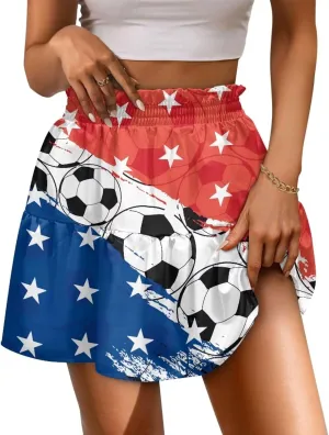 Short Skirts for Women Sexy High Waist Tiered Mini Skirt