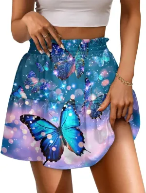 Short Skirts for Women Sexy High Waist Tiered Mini Skirt