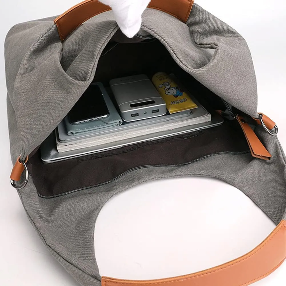 Shoulder Bag for Women Hobo Tote Bag Hippie Crossbody Bag Retro Canvas Handbag Large Capacity Satchel Purse